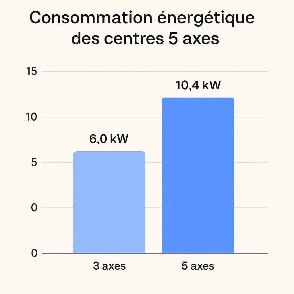 Données chiffrées : comparaison énergétique 3 vs 5 axes